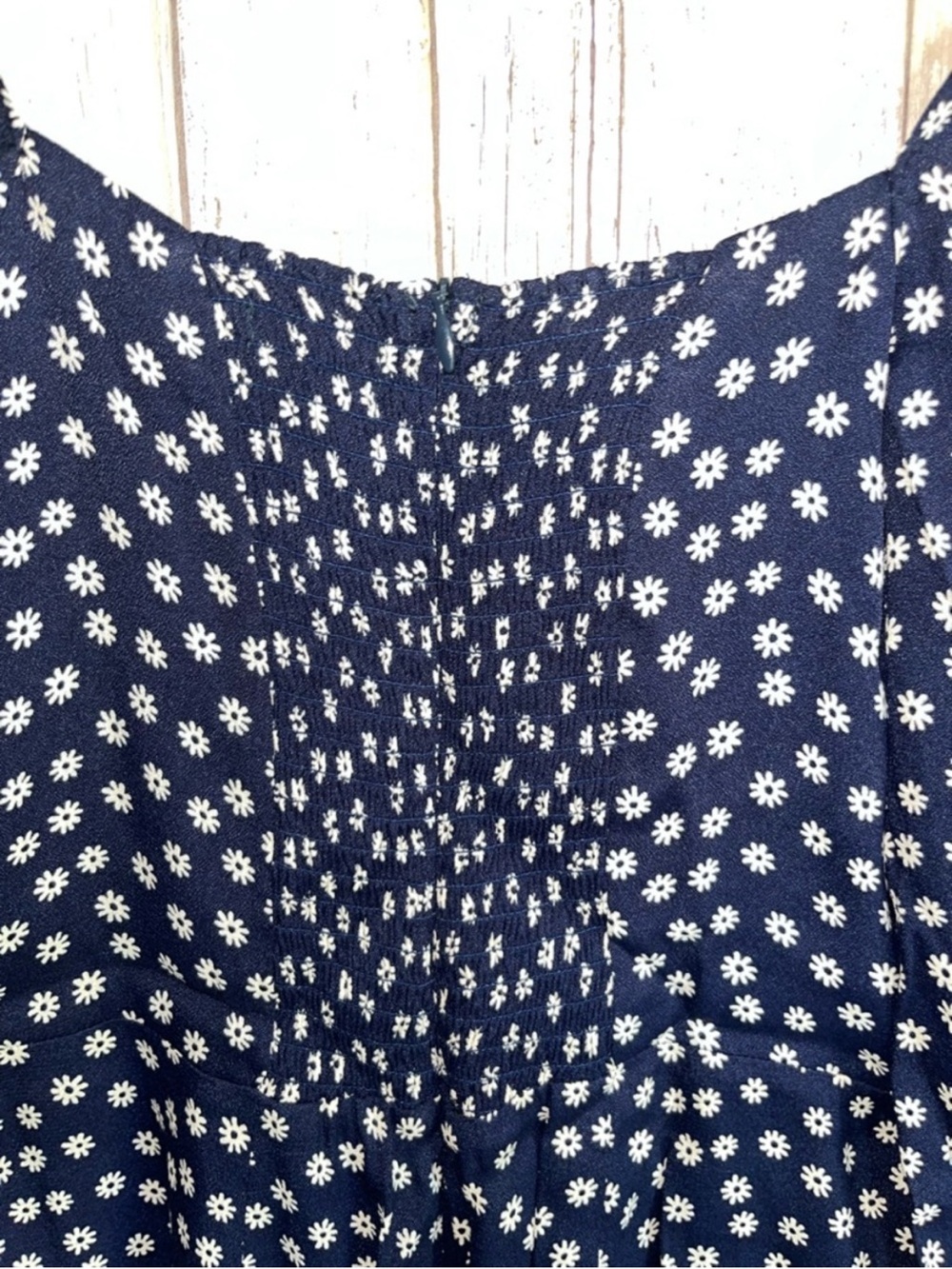 Reformation Peyton Dress Navy Polka Dot Midi Long Sleeve Square Neck Side Slit 4 - Picture 6 of 6